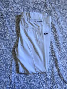 Nike Vapor Premier Dri-Fit ADV Tapered Baseball Pants White FZ1377-100 Mens XL